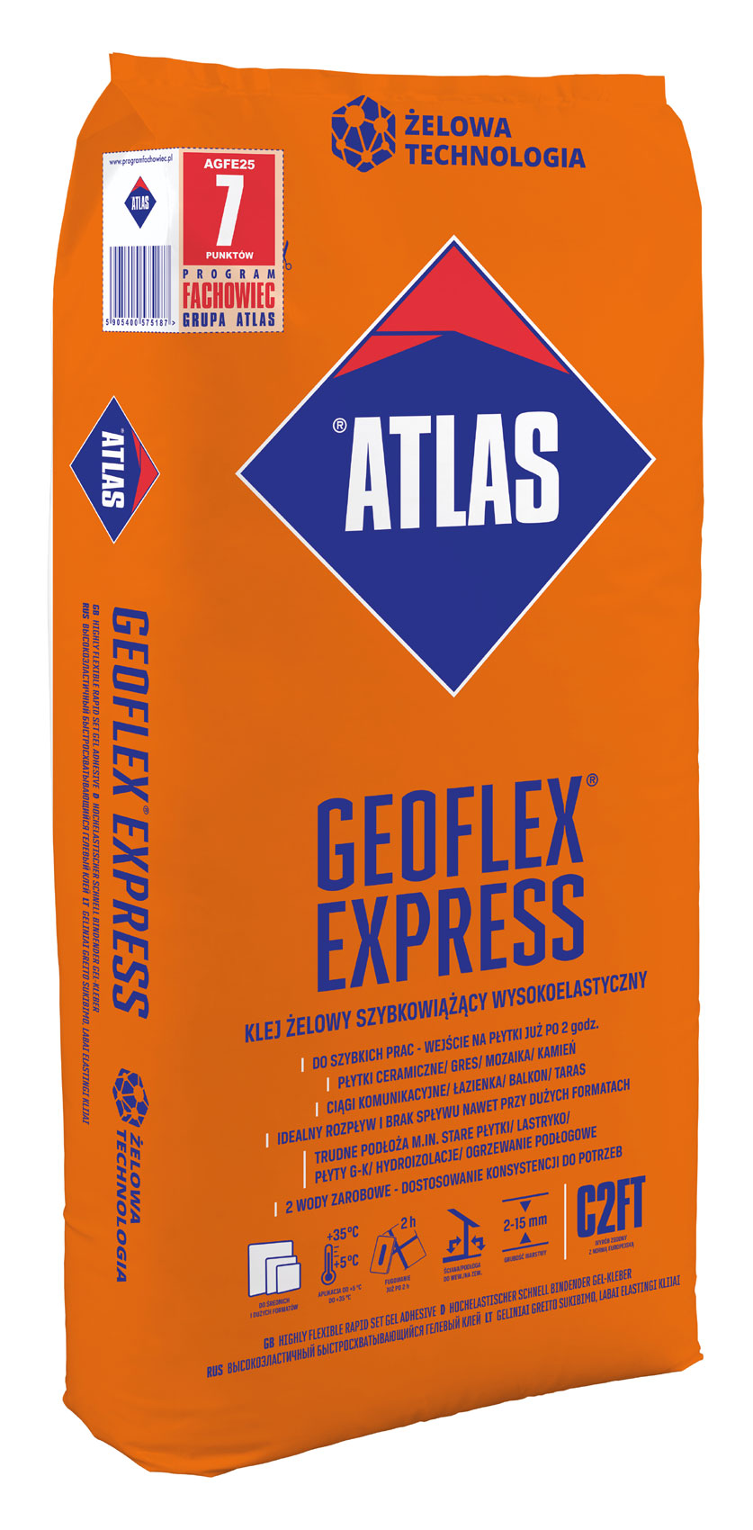 Adeziv gel cu intarire rapida Atlas Geoflex Express 25kg
