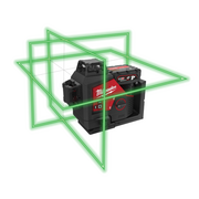 Nivelă laser verde 360° cu 3 planuri M12™ Milwaukee M12 3PLKIT-401P,  4933478960