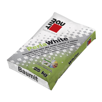 Tencuiala extra alba fina Baumit PerlaWhite 25KG
