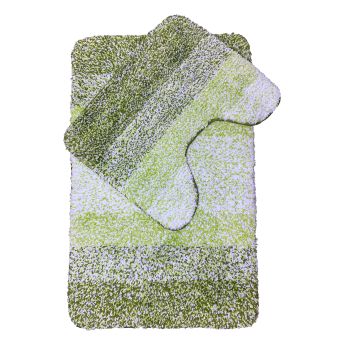 Set 2 covorase baie din material textil 48x78 cm gradient verde