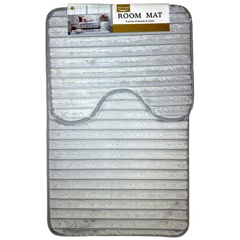 SET BAIE 2 PIESE ROOMMAT LINE 50*80 GRI DESCHIS YNF