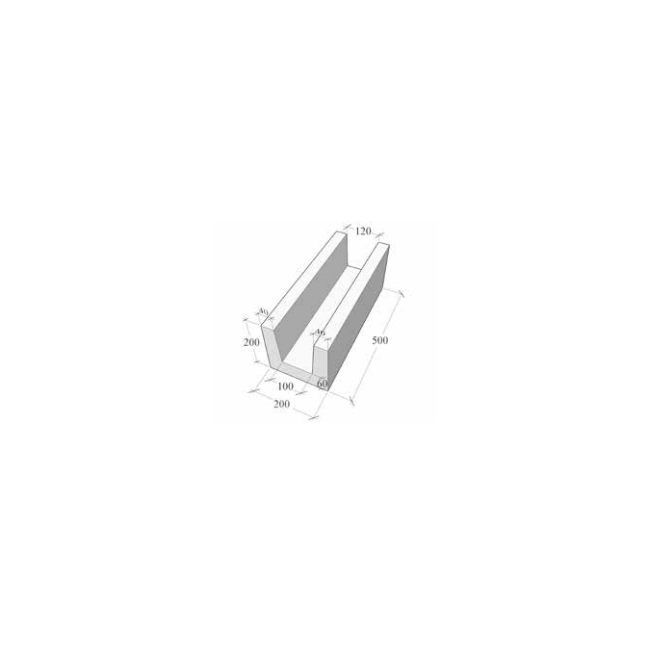 U-Blok Viastein 500x200x200