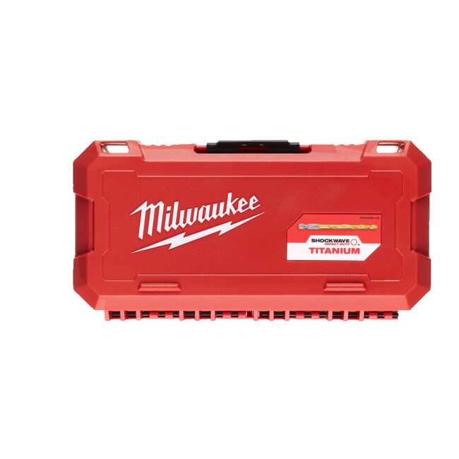 Set RED HEX - 19 Burghie SHOCKWAVE™ HSS-Ground Titan pentru metal Milwaukee, 4932493866