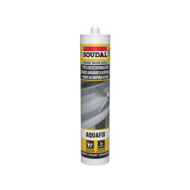 MASTIC HIDROIZOLANT AQUAFIX, PENTRU ACOPERISURI, 280ML SOUDAL