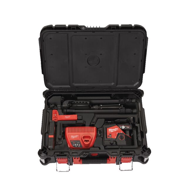 Nivelă laser verde 360° cu 3 planuri M12™ Milwaukee M12 3PLKIT-401P,  4933478960