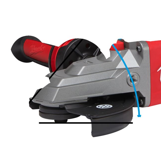 Polizor unghiular 125 mm cu cap plat, frânare și comutator culisant M18 FUEL™ Milwaukee M18 FSAGF125XB-0X, 4933478438