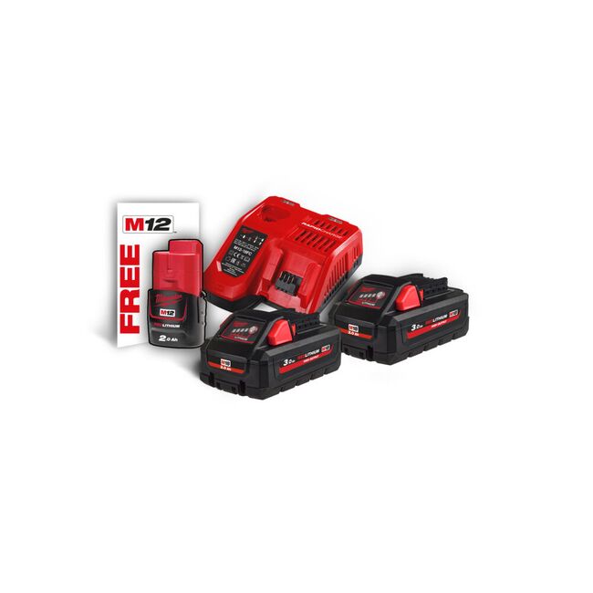 Set acumulatori M18™ HIGH OUTPUT™ Milwaukee M18 HNRG-302, 4933471071