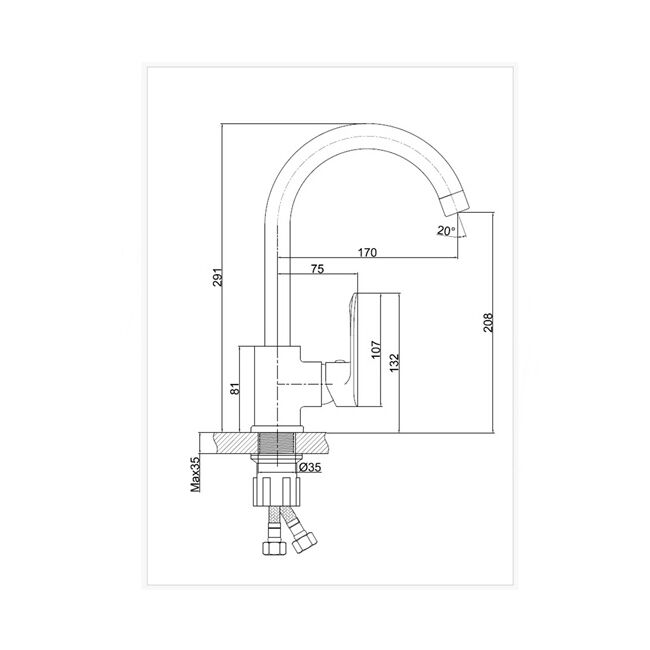 Baterie bucatarie pipa inalta Delta  BDP4H CasaBlanca