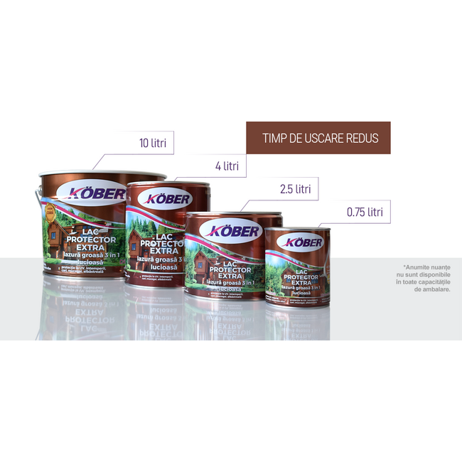 Lac protector extra 3 în 1 pentru lemn Kober incolor 0.75L